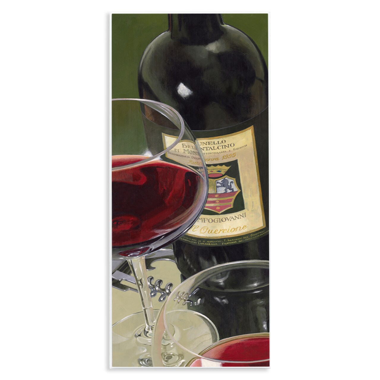 Stupell Industries Vintage Red Wine & Glasses Wall Plaque By Stefano Ferreri